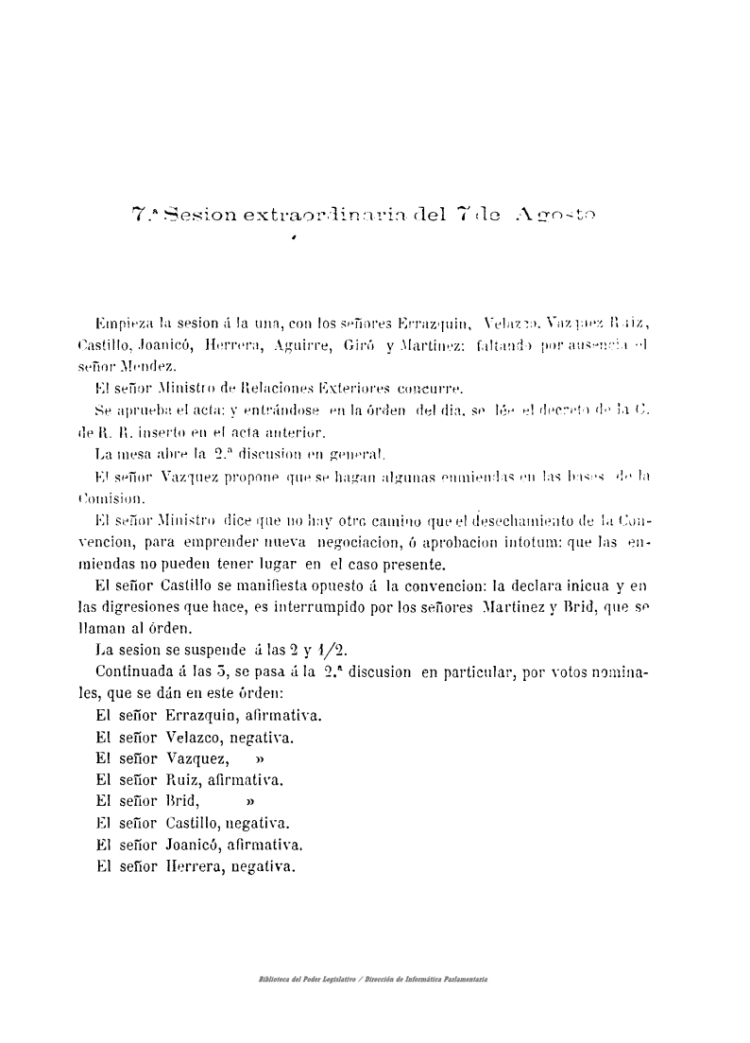 DIARIO DE SESIONES DE LA CAMARA DE SENADORES del 07/08/1862